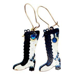 Vintage 1975 MIDA Pop Art Go Go Boot Earrings 70s